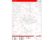 Lee's Summit Wall Map Zip Code Red Line Style 2023
